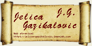 Jelica Gazikalović vizit kartica